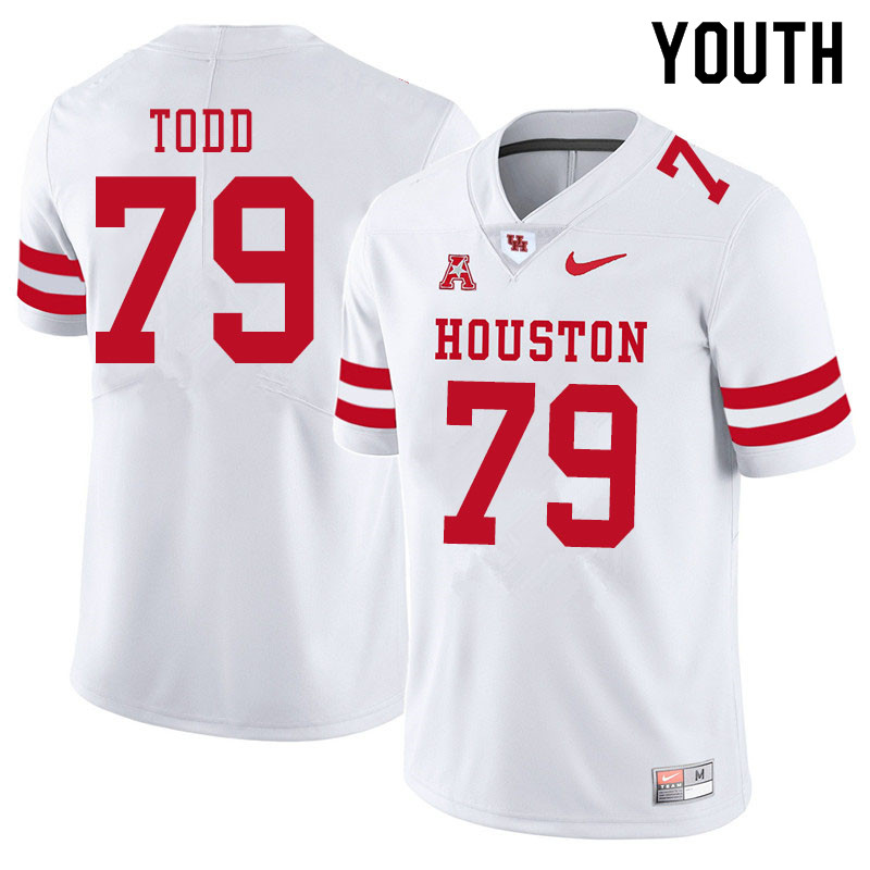 Youth #79 Chayse Todd Houston Cougars College Football Jerseys Sale-White
